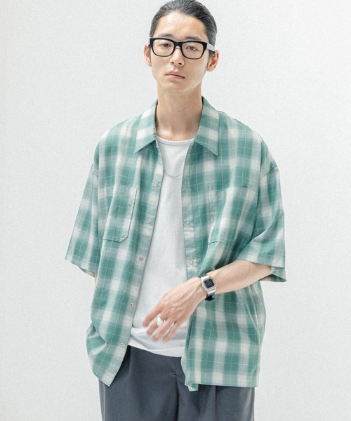 RAGEBLUE（レイジブルー）の「OMBRE CHECK BIG SHIRTS / オンブレ