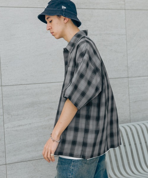 RAGEBLUE(レイジブルー)の「OMBRE CHECK BIG SHIRTS / オンブレチェック/ルーズシャツ(シャツ/ブラウス・メンズ・グリーン/ブラック/イエロー/ブルー・MEDIUM/LARGE)」の21枚目の写真