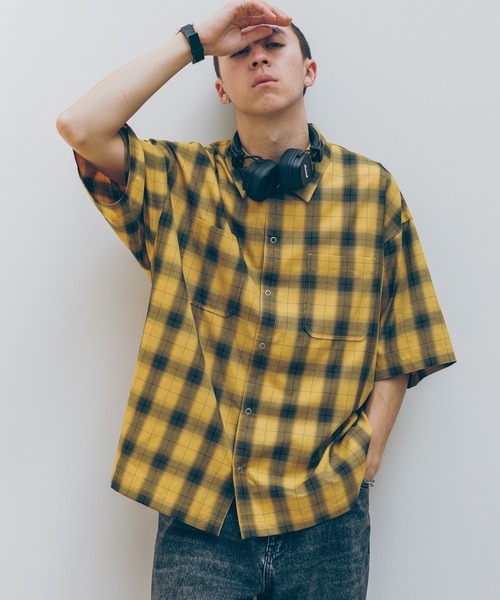 RAGEBLUE（レイジブルー）の「OMBRE CHECK BIG SHIRTS / オンブレ