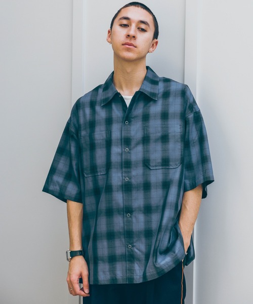 RAGEBLUE(レイジブルー)の「OMBRE CHECK BIG SHIRTS / オンブレチェック/ルーズシャツ(シャツ/ブラウス・メンズ・グリーン/ブラック/イエロー/ブルー・MEDIUM/LARGE)」の10枚目の写真