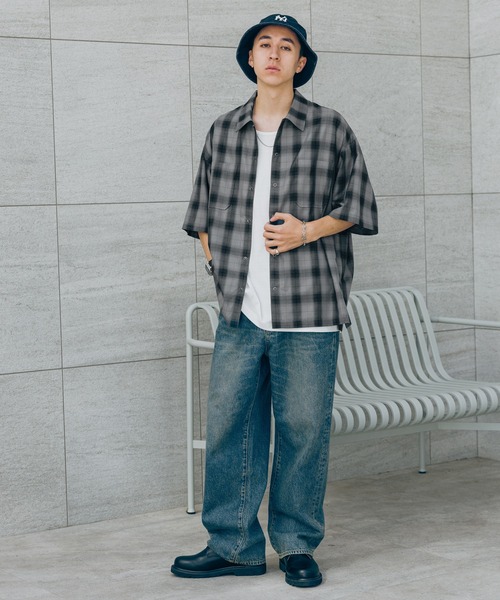 RAGEBLUE（レイジブルー）の「OMBRE CHECK BIG SHIRTS / オンブレ