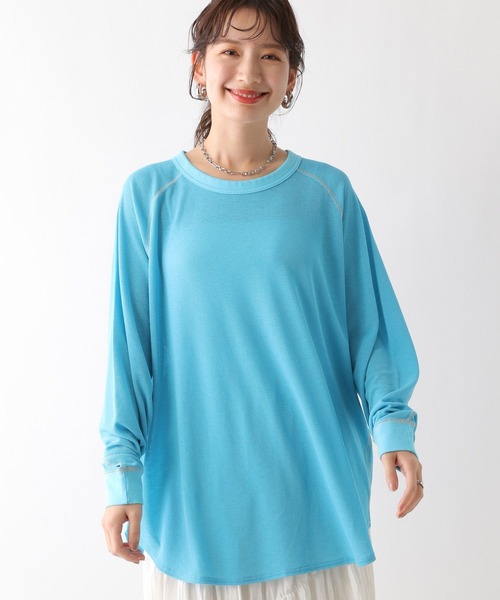 LEPSIM（レプシィム）の「シアーワッフルチュニック　108070（Tシャツ/カットソー・レディース・オフホワイト/ライトピンク/ブラック/イエロー/ブルー・FREE）」の22枚目の写真