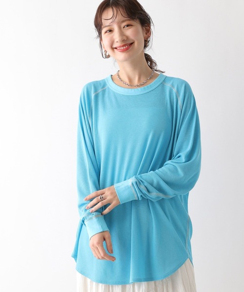 LEPSIM（レプシィム）の「シアーワッフルチュニック　108070（Tシャツ/カットソー・レディース・オフホワイト/ライトピンク/ブラック/イエロー/ブルー・FREE）」の21枚目の写真