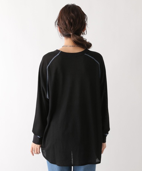 LEPSIM（レプシィム）の「シアーワッフルチュニック　108070（Tシャツ/カットソー・レディース・オフホワイト/ライトピンク/ブラック/イエロー/ブルー・FREE）」の15枚目の写真