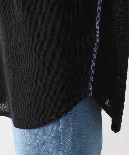 LEPSIM（レプシィム）の「シアーワッフルチュニック　108070（Tシャツ/カットソー・レディース・オフホワイト/ライトピンク/ブラック/イエロー/ブルー・FREE）」の12枚目の写真