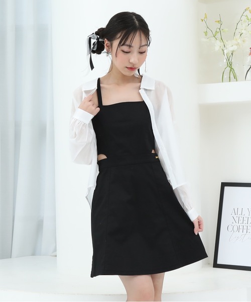 PINKHUNT（ピンクハント）の「PINKHUNT サイドスリットジャンパースカート 9339K（ワンピース・キッズ・ブラック/ブルー・150cm/160cm/120cm/130cm/140cm）」の5枚目の写真