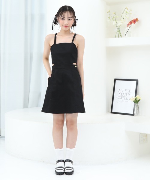 PINKHUNT（ピンクハント）の「PINKHUNT サイドスリットジャンパースカート 9339K（ワンピース・キッズ・ブラック/ブルー・150cm/160cm/120cm/130cm/140cm）」の7枚目の写真