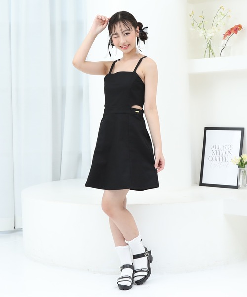 PINKHUNT（ピンクハント）の「PINKHUNT サイドスリットジャンパースカート 9339K（ワンピース・キッズ・ブラック/ブルー・150cm/160cm/120cm/130cm/140cm）」の8枚目の写真