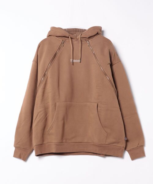 S'more(スモア)の「2WAY hooded sweatshirt (AW)(パーカー・レディース・ブラウン/ホワイト・SMALL/LARGE/MEDIUM)」の2枚目の写真