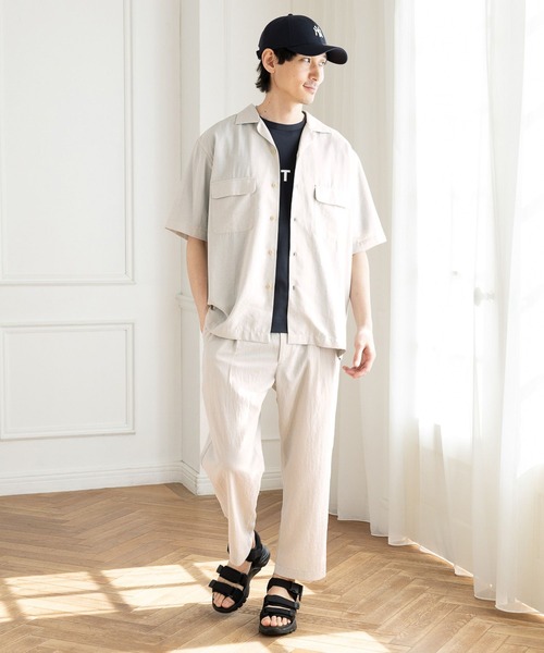 GLOBAL WORK（グローバルワーク）の「爽快DRYタッチシャツ/986842（シャツ/ブラウス・メンズ・ネイビー/アイボリー/ネイビー系7/ブラック/グリーン/スミクロ・MEDIUM/LARGE/X-LARGE/SMALL）」の11枚目の写真