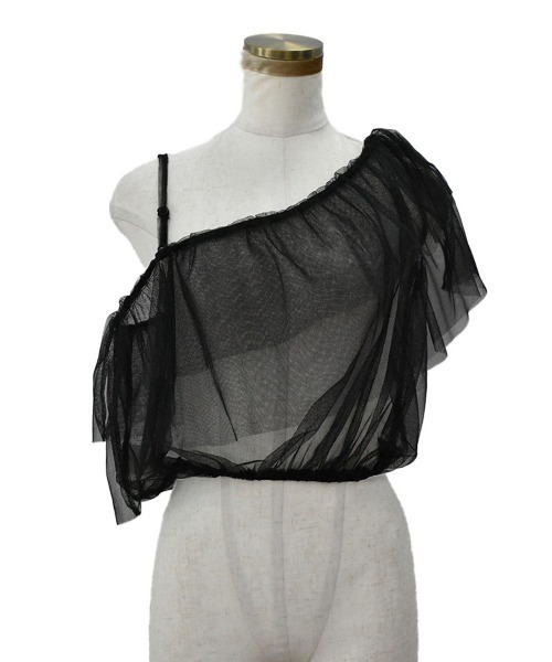 セール】チュールワンショルダービスチェ／tulle oneshoulder