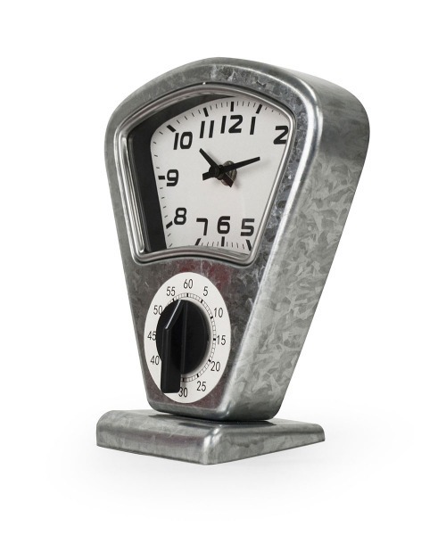 entre square（アントレスクエアー）の「bcl/パーキングメータークロック with タイマー 置時計 アナログ キッチン（置時計・レディース・シルバー/レッド/ホワイト・ONE SIZE）」の5枚目の写真