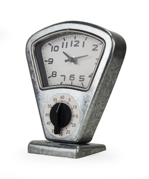 entre square（アントレスクエアー）の「bcl/パーキングメータークロック with タイマー 置時計 アナログ キッチン（置時計・レディース・シルバー/レッド/ホワイト・ONE SIZE）」の6枚目の写真