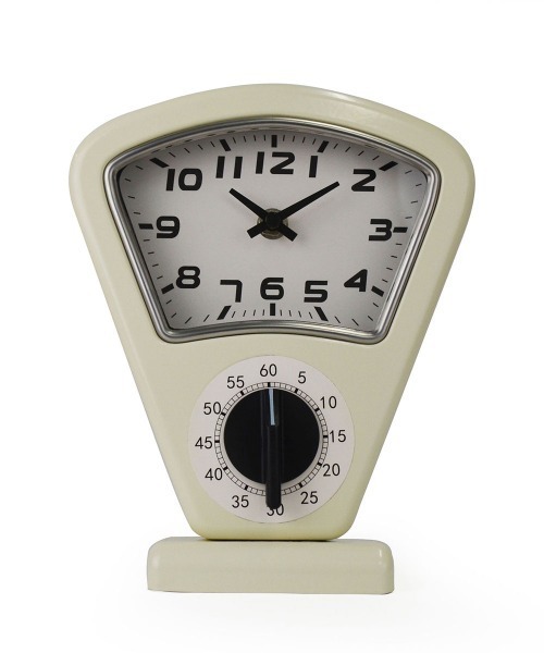 entre square（アントレスクエアー）の「bcl/パーキングメータークロック with タイマー 置時計 アナログ キッチン（置時計・レディース・シルバー/レッド/ホワイト・ONE SIZE）」の16枚目の写真