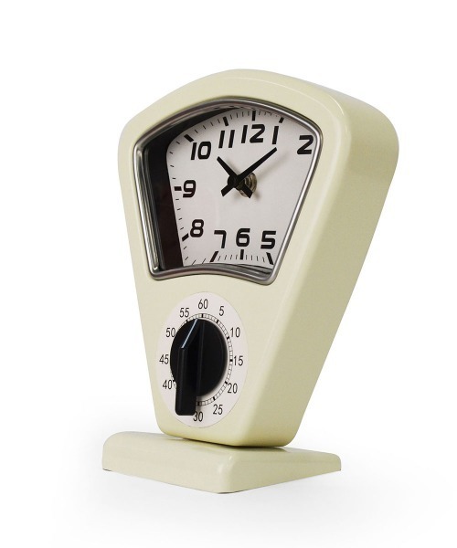 entre square（アントレスクエアー）の「bcl/パーキングメータークロック with タイマー 置時計 アナログ キッチン（置時計・レディース・シルバー/レッド/ホワイト・ONE SIZE）」の17枚目の写真