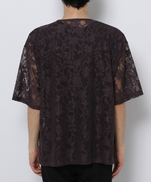 HARE(ハレ)の「フラワーガラレースプルオーバーSS(HARE)(Tシャツ/カットソー・メンズ・グレー/ブラック/パープル・FREE)」の12枚目の写真