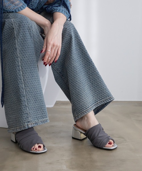 VACANCY（ヴァカンシー）の「ドレープチュールシアーサンダル（サンダル・レディース・ブラック/シルバー・MEDIUM/X-LARGE/LARGE）」の22枚目の写真