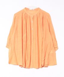 美品 23区 洗える コットン ストライプ オーバーサイズシャツ オレンジ 40 BEAMS HEART（ビームス ハート）先染め ストライプ ボリューム シャツ