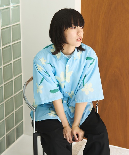 WETTEMPT（ウィテンプト）の「FLOWER PRINT SHIRT / フラワー