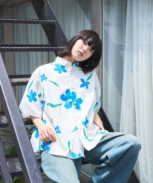 WETTEMPT（ウィテンプト）の「FLOWER PRINT SHIRT / フラワー
