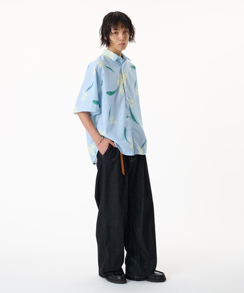 WETTEMPT(ウィテンプト)の「FLOWER PRINT SHIRT / フラワープリントシャツ(シャツ/ブラウス・メンズ・オフホワイト/サックスブルー・SMALL/MEDIUM/LARGE)」の16枚目の写真