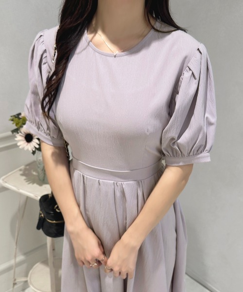 セール】パフスリーブバックリボンワンピース【ZOZOTOWN限定アイテム