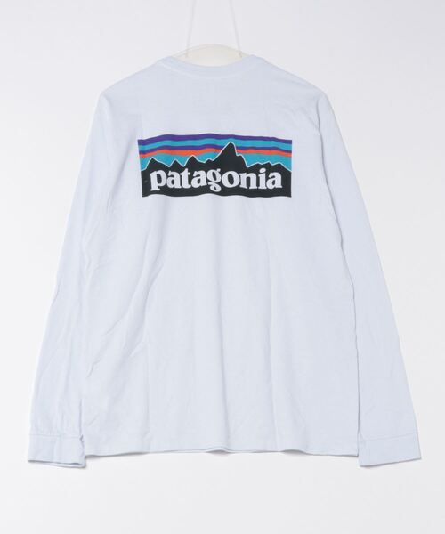 patagonia（パタゴニア）の「【Patagonia】M's L/S P-6 Logo Responsibili Tee（Tシャツ/カットソー・メンズ・ホワイト/ブラック・S/M/L/XL）」の3枚目の写真