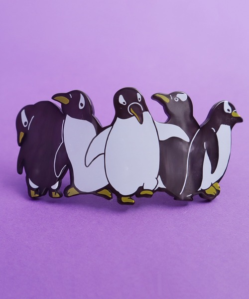 didizizi(ディディジジ)の「ペンギンヘアバレッタ(バレッタ/ヘアクリップ・レディース・ブラック・FREE)」の1枚目の写真