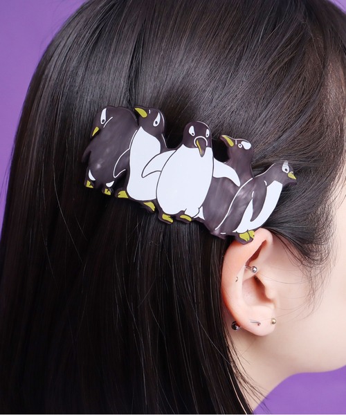 didizizi(ディディジジ)の「ペンギンヘアバレッタ(バレッタ/ヘアクリップ・レディース・ブラック・FREE)」の3枚目の写真