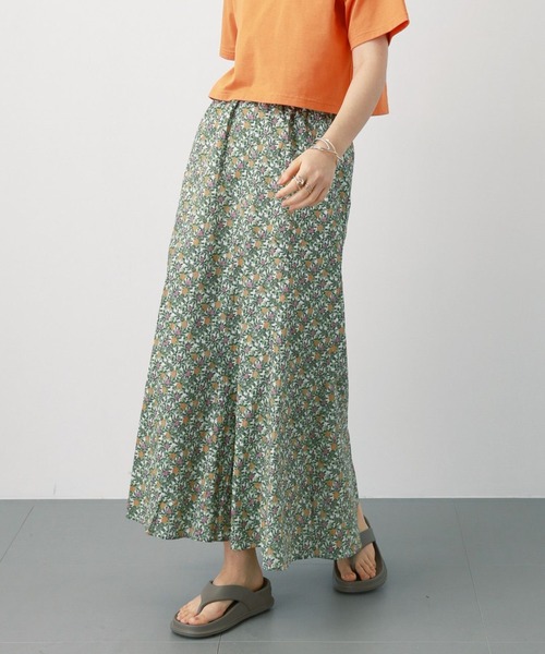 saloon（サルーン）の「SALOON(サルーン)/フルーツ柄スカート【手洗い可】ロング丈（スカート・レディース・ホワイト/ネイビー・FREE）」の22枚目の写真