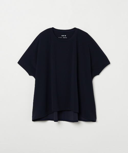 three dots（スリードッツ）の「プレイフルアウトフィット ドルマンルーズ Tシャツ（Tシャツ/カットソー・レディース・ブラック/ホワイト/ネイビー/ボルドー・SMALL）」の4枚目の写真