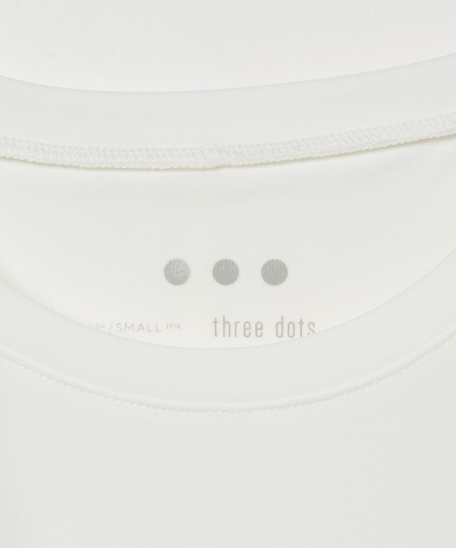 three dots（スリードッツ）の「プレイフルアウトフィット ドルマンルーズ Tシャツ（Tシャツ/カットソー・レディース・ブラック/ホワイト/ネイビー/ボルドー・SMALL）」の8枚目の写真