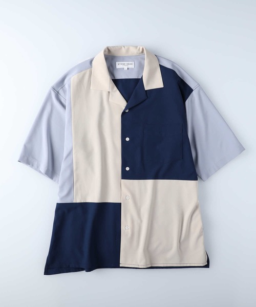 Right-on（ライトオン）の「【接触冷感】切替デザインシャツ（シャツ/ブラウス・メンズ・ブラック×ブルー/ブラック×グレー/ネイビー×ホワイト・XL/L/M/S）」の16枚目の写真