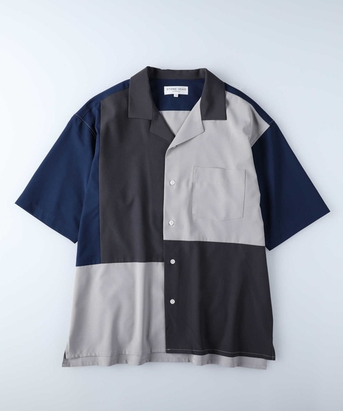 Right-on（ライトオン）の「【接触冷感】切替デザインシャツ（シャツ/ブラウス・メンズ・ブラック×ブルー/ブラック×グレー/ネイビー×ホワイト・XL/L/M/S）」の9枚目の写真