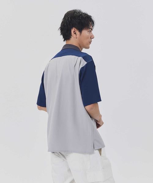 Right-on（ライトオン）の「【接触冷感】切替デザインシャツ（シャツ/ブラウス・メンズ・ブラック×ブルー/ブラック×グレー/ネイビー×ホワイト・XL/L/M/S）」の5枚目の写真