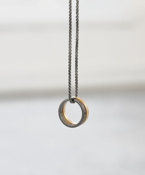 MUTURA（ムツラ）の「リングネックレス（ネックレス・メンズ・ブラック系2/シルバー系2/シルバー系1/ブラック系1・ONE SIZE）」の8枚目の写真