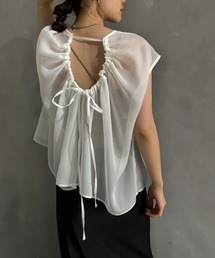 CE'E_SE'E | バックリボン シアーブラウス(シャツ/ブラウス)