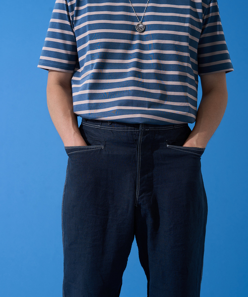 EDIFICE(エディフィス)の「BUREAU (ビューロー) LINEN TROUSERS(スラックス・メンズ・ブラック/ネイビー・LARGE/MEDIUM)」の4枚目の写真