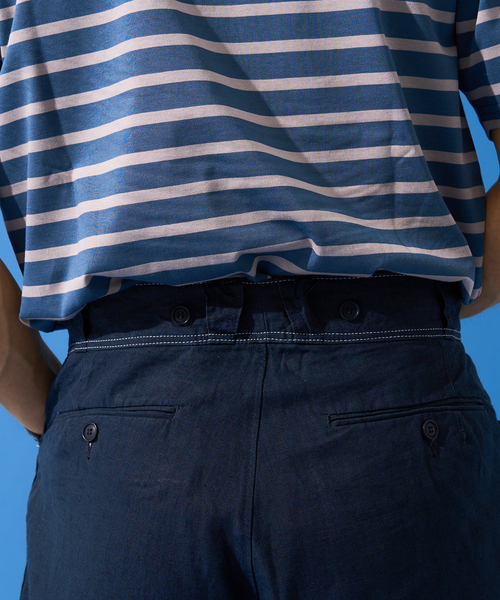 EDIFICE(エディフィス)の「BUREAU (ビューロー) LINEN TROUSERS(スラックス・メンズ・ブラック/ネイビー・LARGE/MEDIUM)」の5枚目の写真