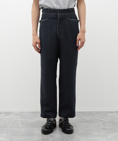 EDIFICE(エディフィス)の「BUREAU (ビューロー) LINEN TROUSERS(スラックス・メンズ・ブラック/ネイビー・LARGE/MEDIUM)」の9枚目の写真