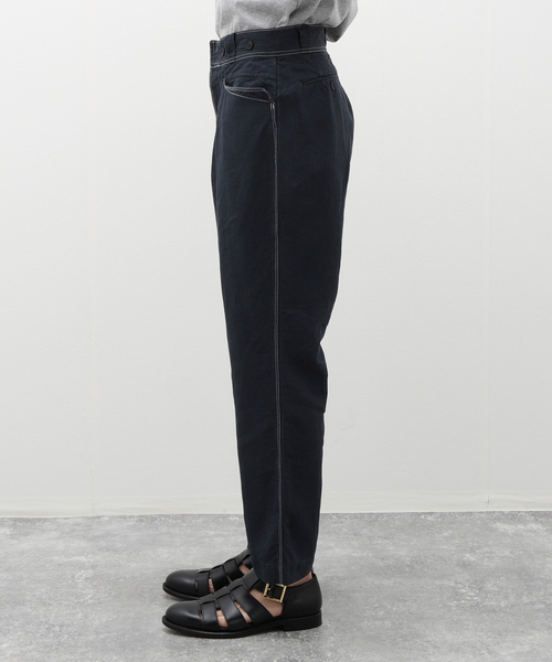 EDIFICE(エディフィス)の「BUREAU (ビューロー) LINEN TROUSERS(スラックス・メンズ・ブラック/ネイビー・LARGE/MEDIUM)」の10枚目の写真
