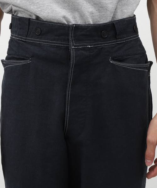 EDIFICE(エディフィス)の「BUREAU (ビューロー) LINEN TROUSERS(スラックス・メンズ・ブラック/ネイビー・LARGE/MEDIUM)」の12枚目の写真