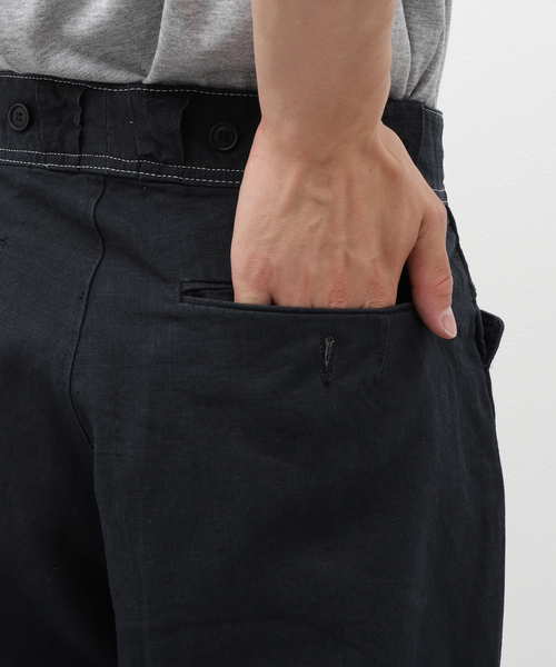 EDIFICE(エディフィス)の「BUREAU (ビューロー) LINEN TROUSERS(スラックス・メンズ・ブラック/ネイビー・LARGE/MEDIUM)」の14枚目の写真