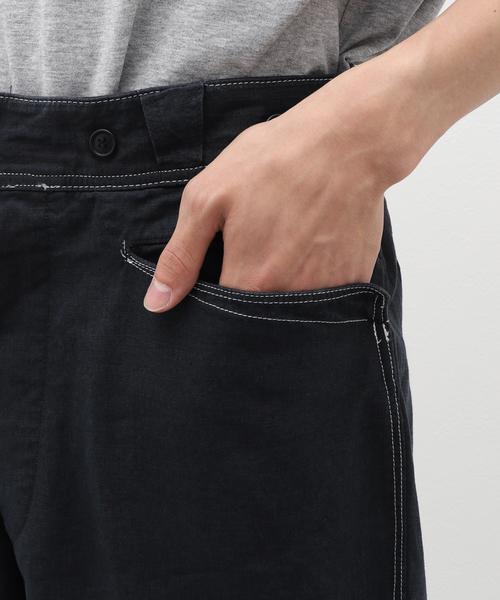 EDIFICE(エディフィス)の「BUREAU (ビューロー) LINEN TROUSERS(スラックス・メンズ・ブラック/ネイビー・LARGE/MEDIUM)」の16枚目の写真