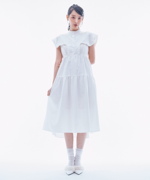 INTER FACTORY(インターファクトリー)の「IONA - フリルシャツワンピース made in INTER FACTORY(ワンピース・レディース・ブルー/ホワイト・FREE)」の17枚目の写真