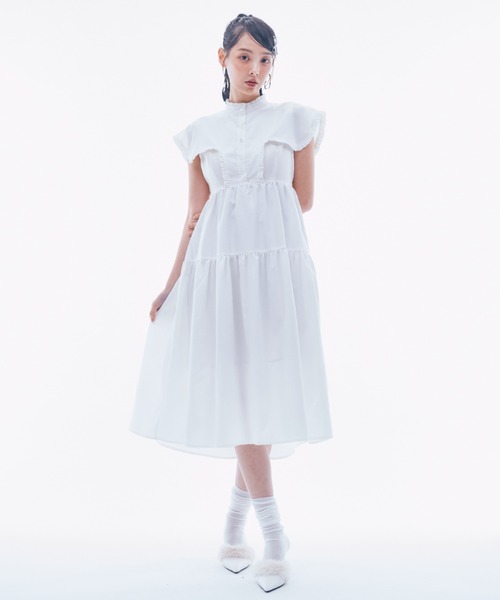 INTER FACTORY(インターファクトリー)の「IONA - フリルシャツワンピース made in INTER FACTORY(ワンピース・レディース・ブルー/ホワイト・FREE)」の18枚目の写真