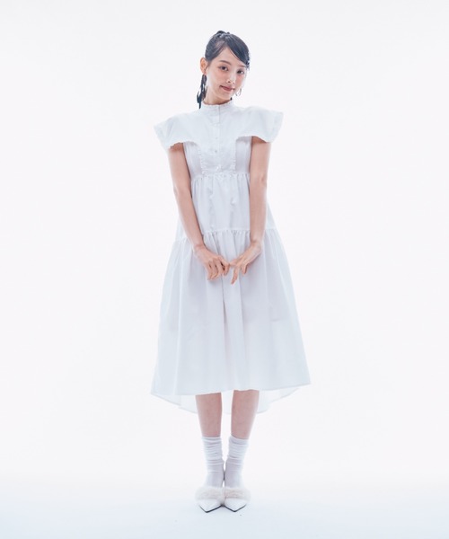 INTER FACTORY(インターファクトリー)の「IONA - フリルシャツワンピース made in INTER FACTORY(ワンピース・レディース・ブルー/ホワイト・FREE)」の19枚目の写真