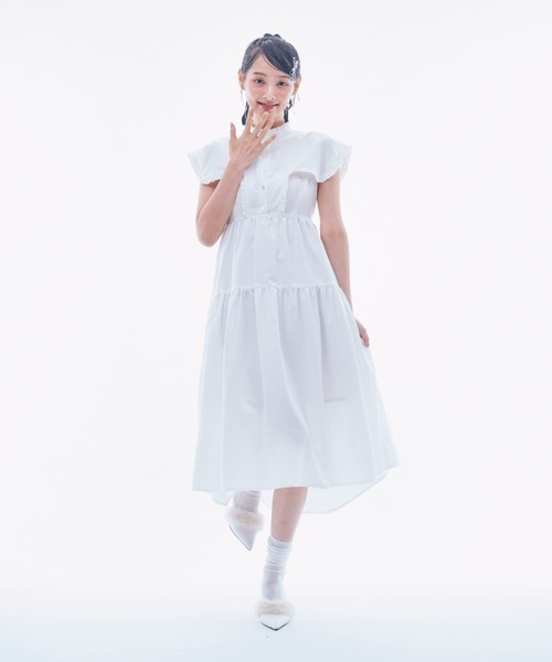 INTER FACTORY(インターファクトリー)の「IONA - フリルシャツワンピース made in INTER FACTORY(ワンピース・レディース・ブルー/ホワイト・FREE)」の20枚目の写真