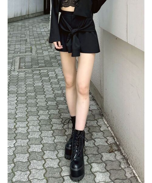 【セール】【SETUP着用可】ウエストデザインスカートライクショートパンツ（スカート）｜GYDA（ジェイダ）