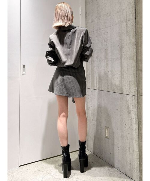 GYDA(ジェイダ)の「【SETUP着用可】ウエストデザインスカートライクショートパンツ(スカート・レディース・ブラック/ベージュ/グレー・FREE)」の7枚目の写真